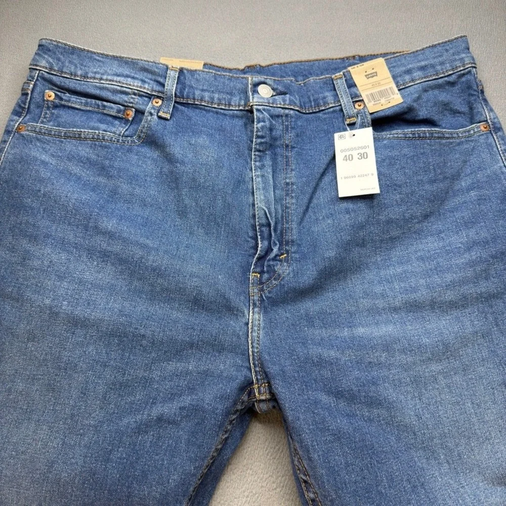 Levis 505 Regular Fit Straight Leg Jeans Men 40x30 (FIt 40x29) Blue Denim Casual